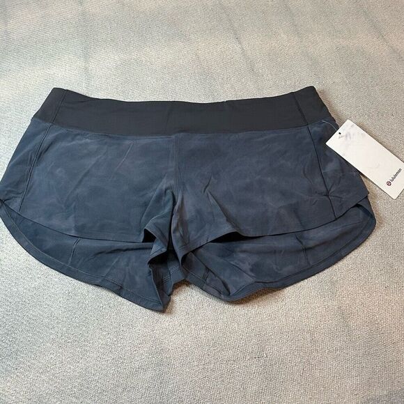 Lululemon Speed Up Shorts Size 14 NWT $78 Low Rise 2.5” Diamond Dye Gray